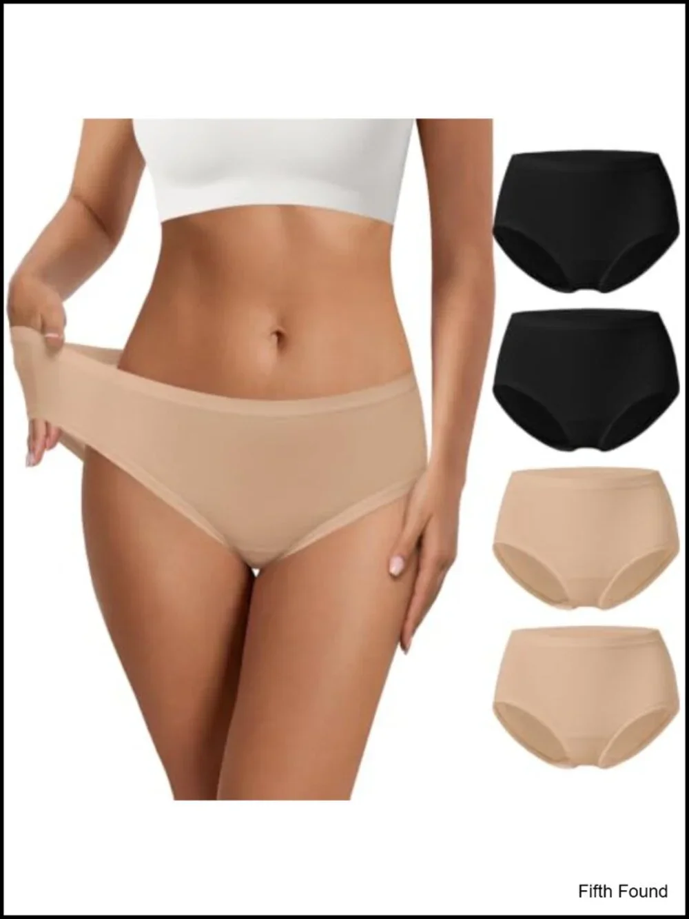 Modal Mid Waist Full Coverage Briefs 4 Pack Soft Stretch Breathable